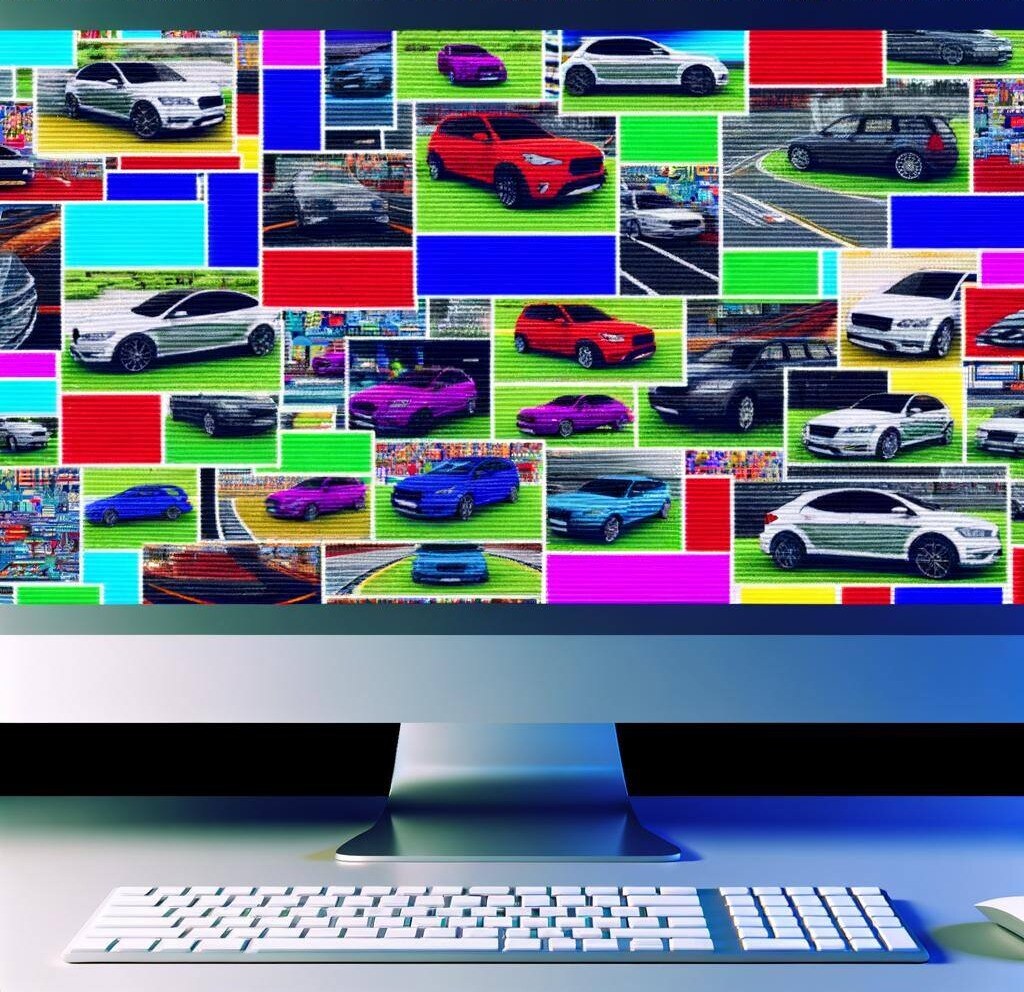 cluttered car advertising on a computer screen-1