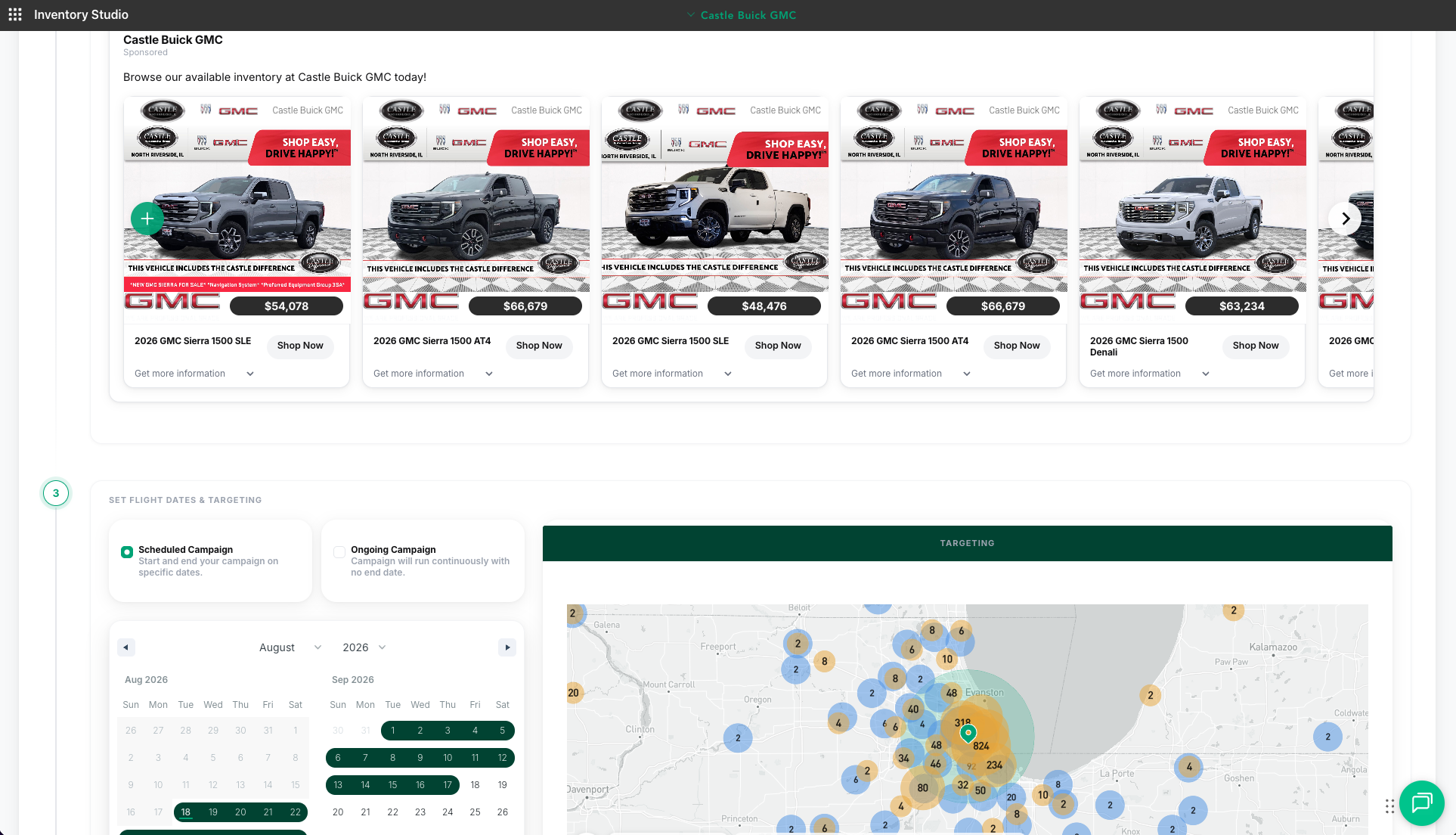 Inventory Studio campaign builder